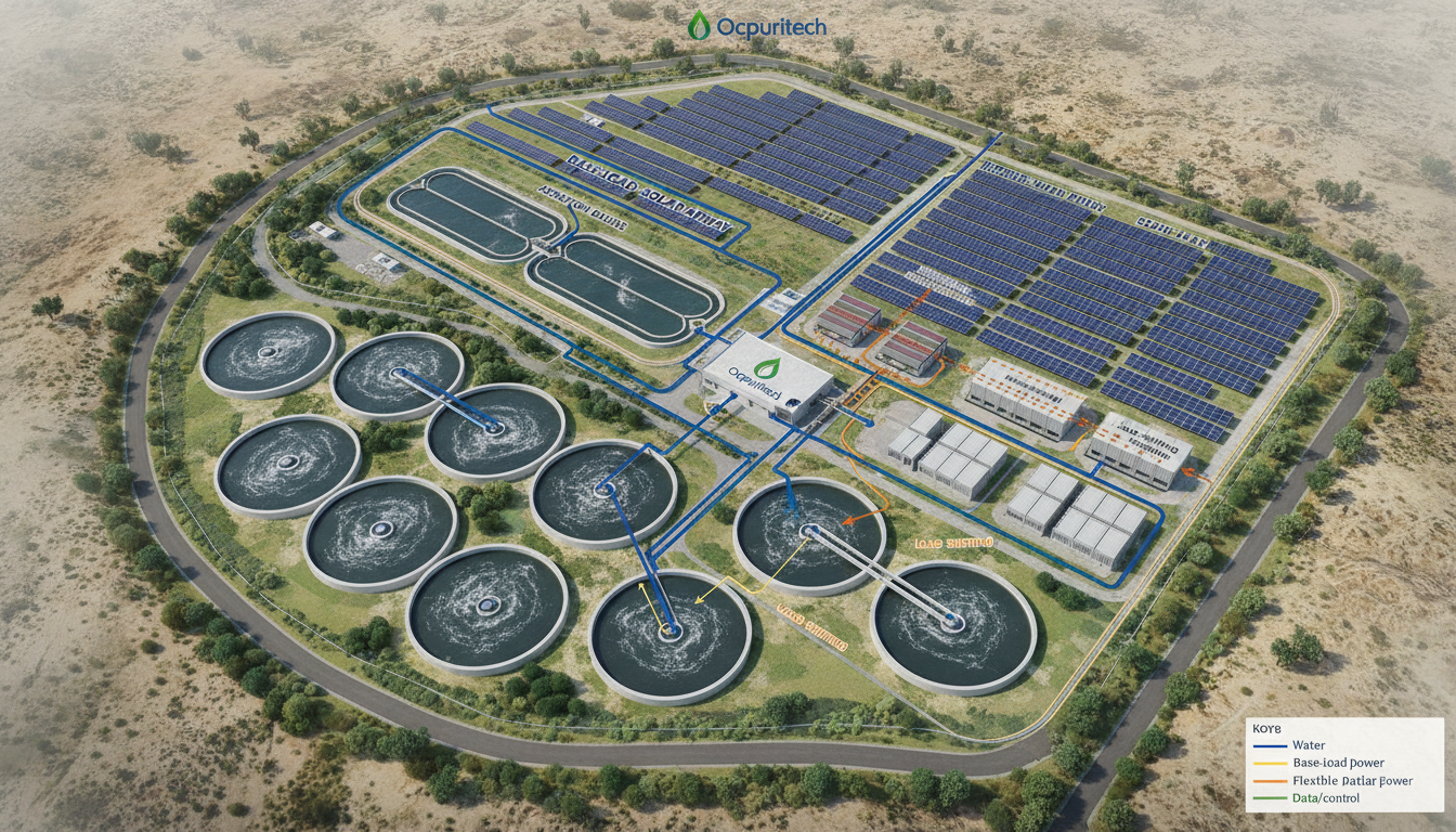 Grid-responsive water treatment operations with flexibility mapping